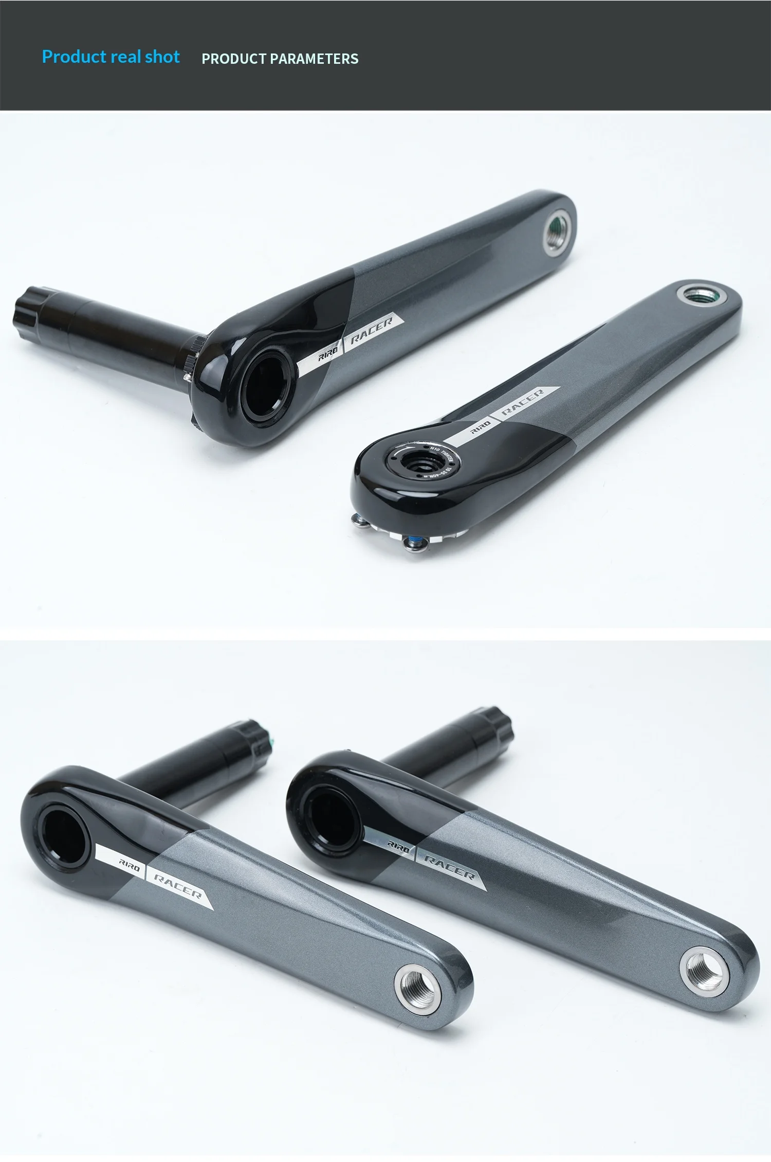 RIRO KSB Carbonfaser-Kurbelgarnitur für Rennrad/Klapprad, 24mm Spindel, 3-Bolzen-Direktmontage, kompatibel mit Leistungsmessern. – Detail 16