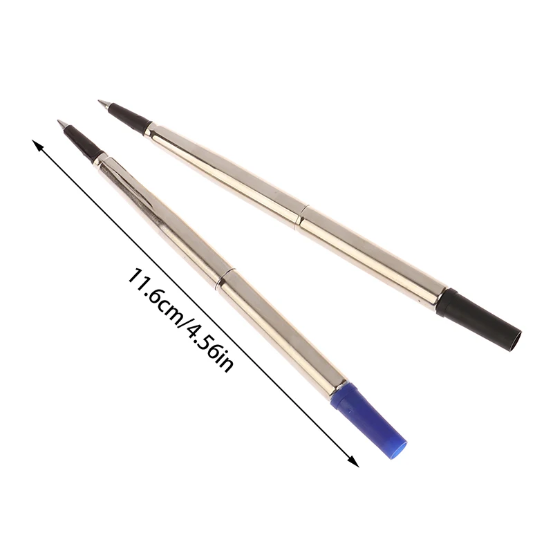 Caneta Esferográfica Padrão Recargas para Medium Push Action, Tinta Azul Estilo Parker, Caneta Metal Rotativa Universal Recarga, 0.5 0.7mm, 2Pcs