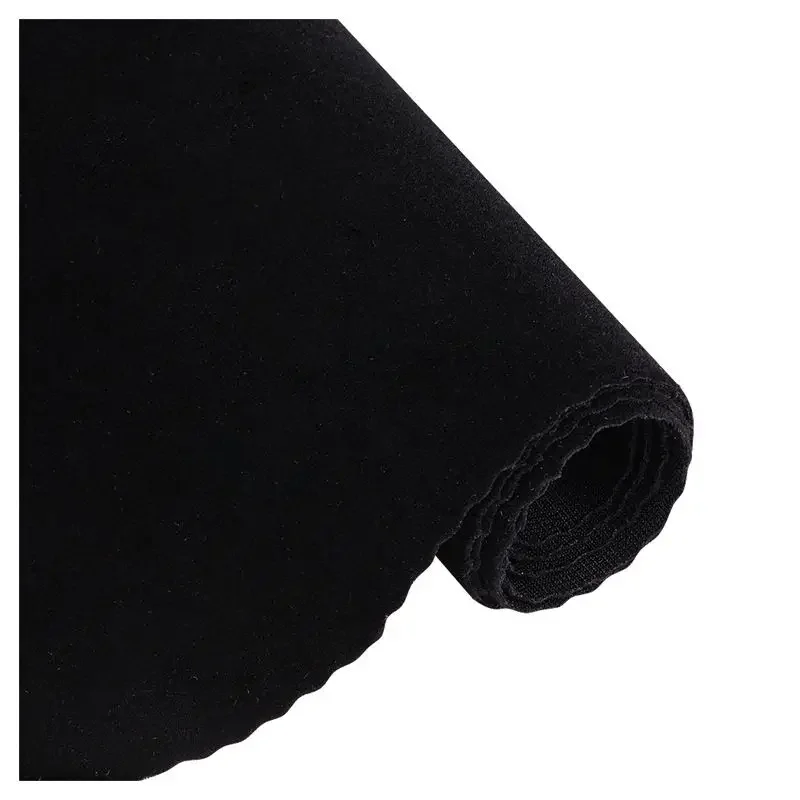 

10M Black Color Self Adhesive Flocking Velvet Fabric for DIYJewelry Drawers Flock Decal Velvet Fabric 12cm Width