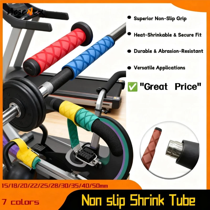 Anti-Slip Heat Shrink Tubing for Fishing Rods 1M Length 15-50mm Diameter Waterproof Grip Cover DIY Handle Repair 1/3/5P Per Pack