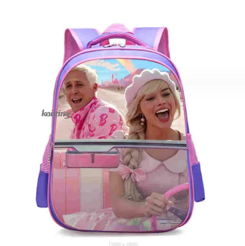 Fashion 14 inch Backpack Barbie the movie School Backpack for Girls Boys Book Bag Shoulder Backpacks Mochila Infantil