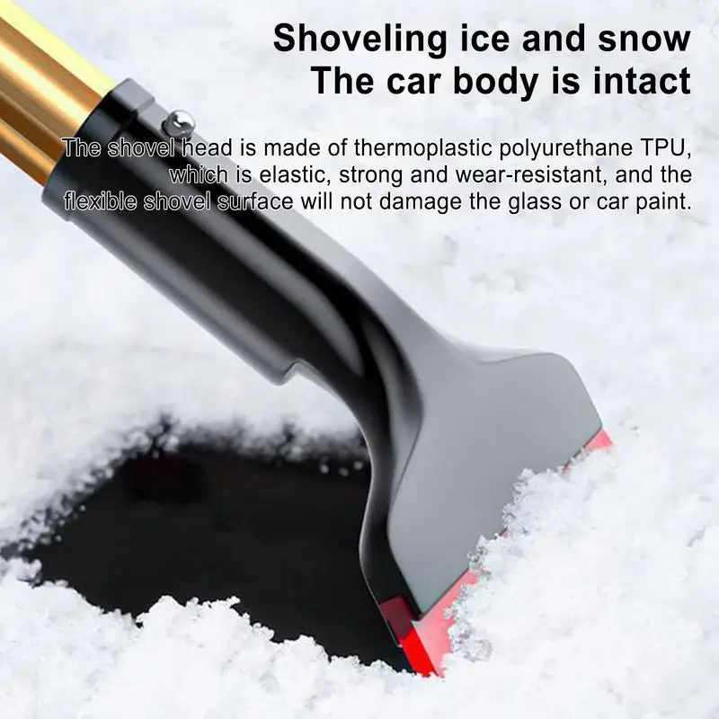 Raspador de hielo para descongelación de parabrisas de invierno, herramienta de eliminación de nieve de vidrio, pala de nieve Universal multifunción para automóvil, accesorios para automóviles