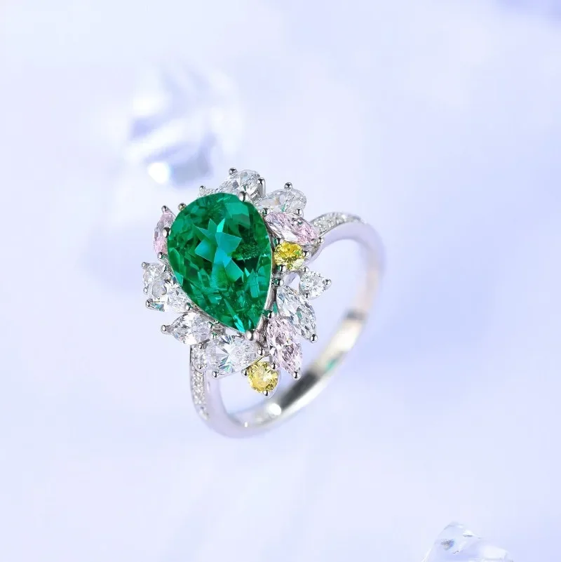Pirmiana Classic S925 Silver 2.86ct Lab Grown Emerald Engagement ring