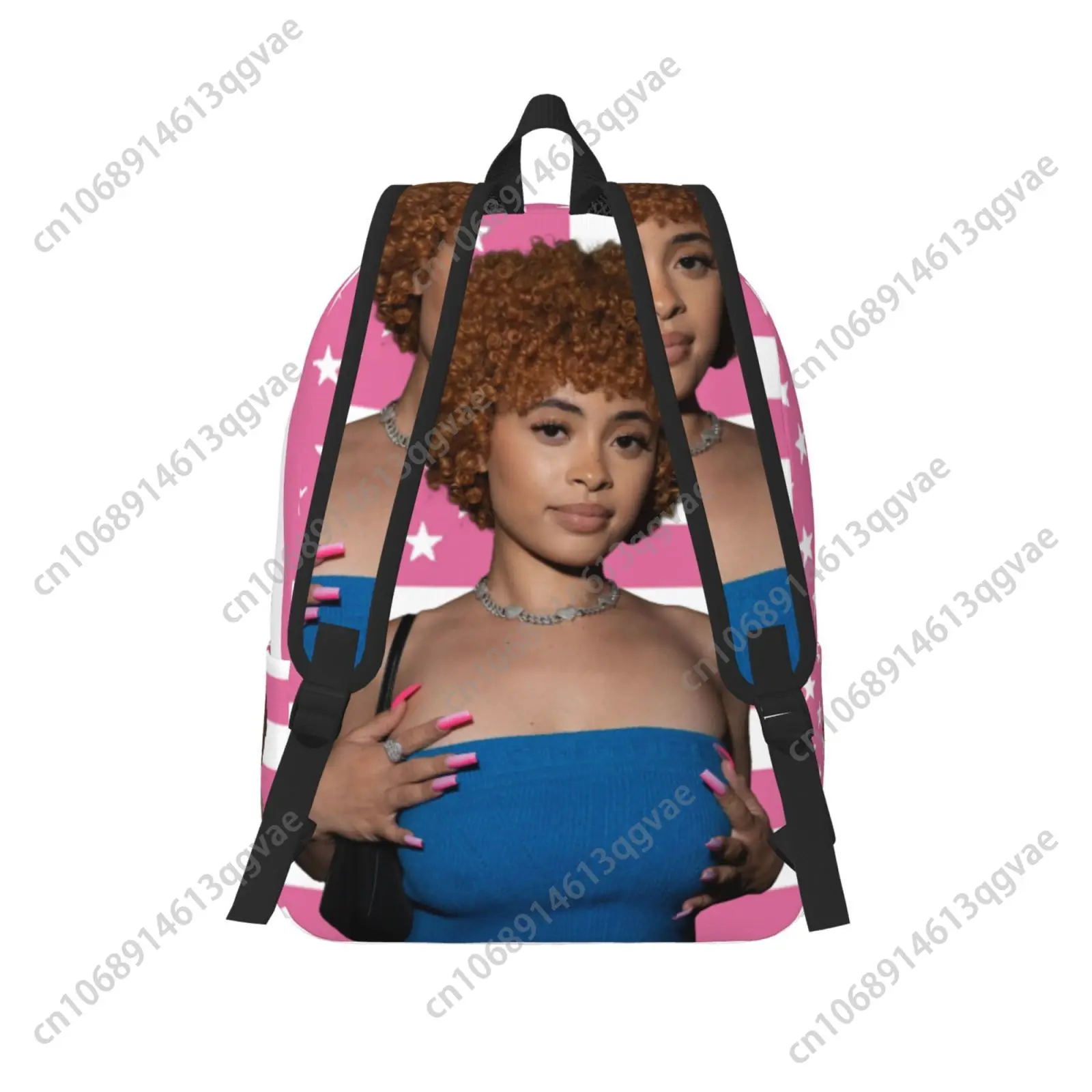 Ice Spice American Rapper Munch Custom Canvas Leichter Rucksack Mode Langlebig Student Männer Frauen Business Tagesrucksack