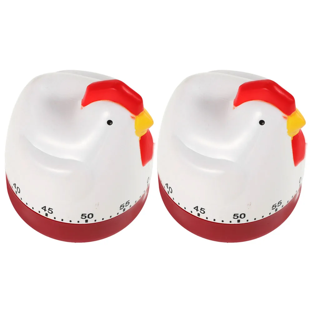 

2Pcs Cute Cartoon Kitchen Timer Mechanical Timer Cooking Reminder Boiled Timer Animal Timer Kitchen Countdown Clock