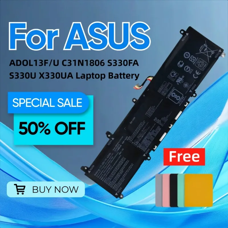 

For ASUS ADOL13F/U C31N1806 S330FA S330U X330UA Laptop Battery Give Away A Mouse Pad