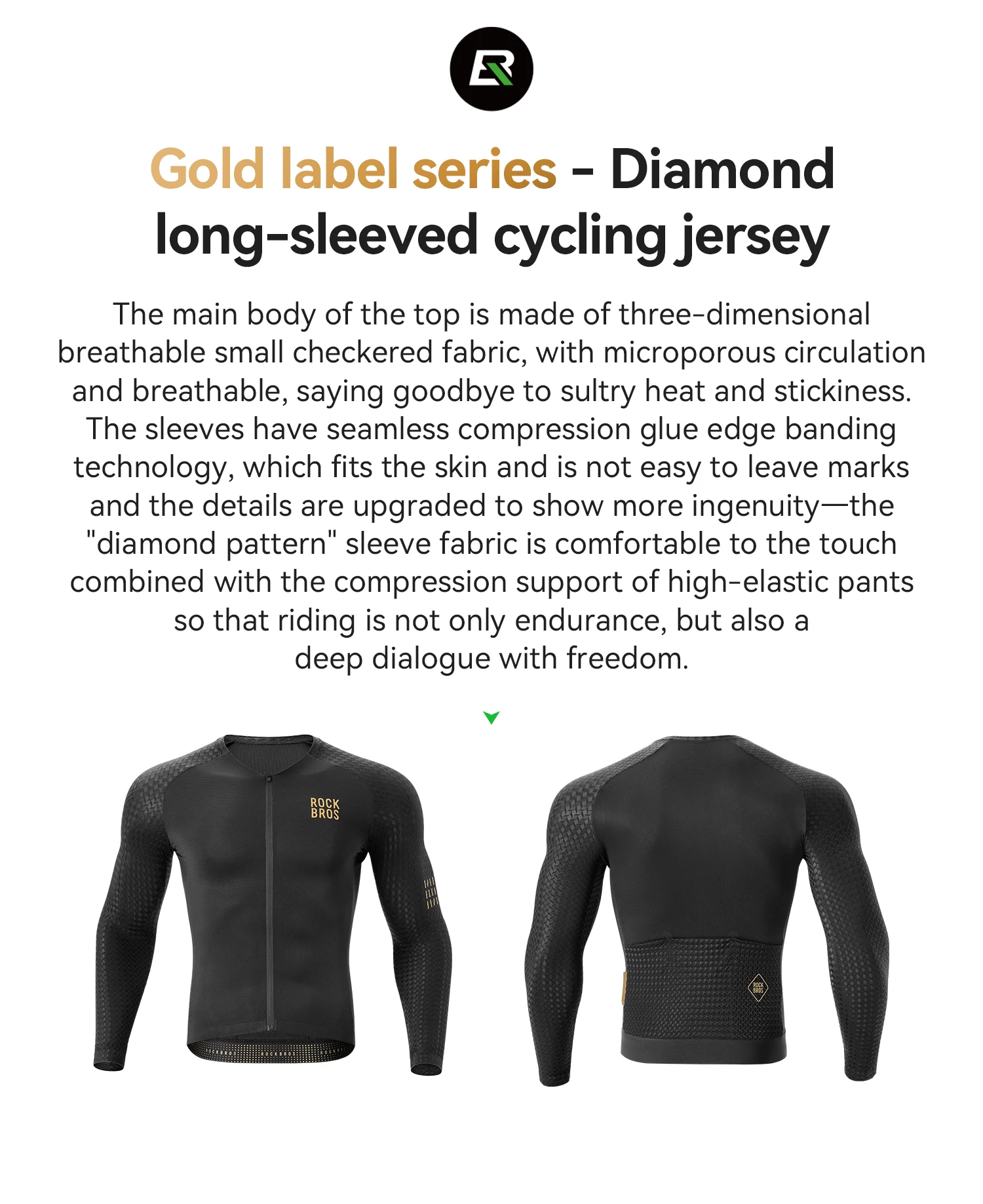 ROCKBROS Radfahren Jersey Set Winter Frühling Jacke Lätzchen Hosen Langarm MTB Fahrrad Kleidung Maillot Thermische Fleece Tragen Anzug – Detail 2