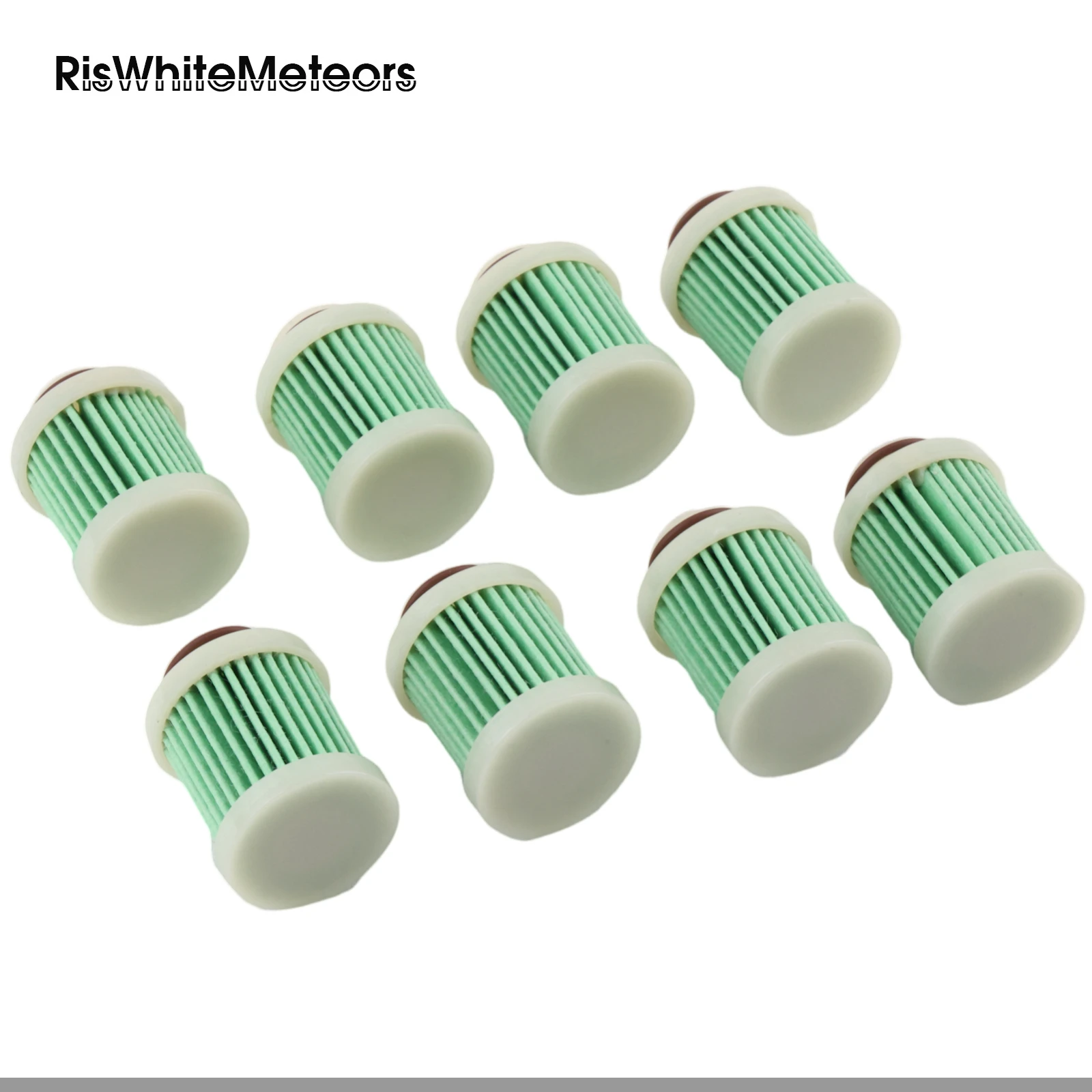 

RisWhiteMeteors 6D8-24563-00-00 Fuel Filter (8pcs) Replacement for Yamaha Outboard 20-115HP