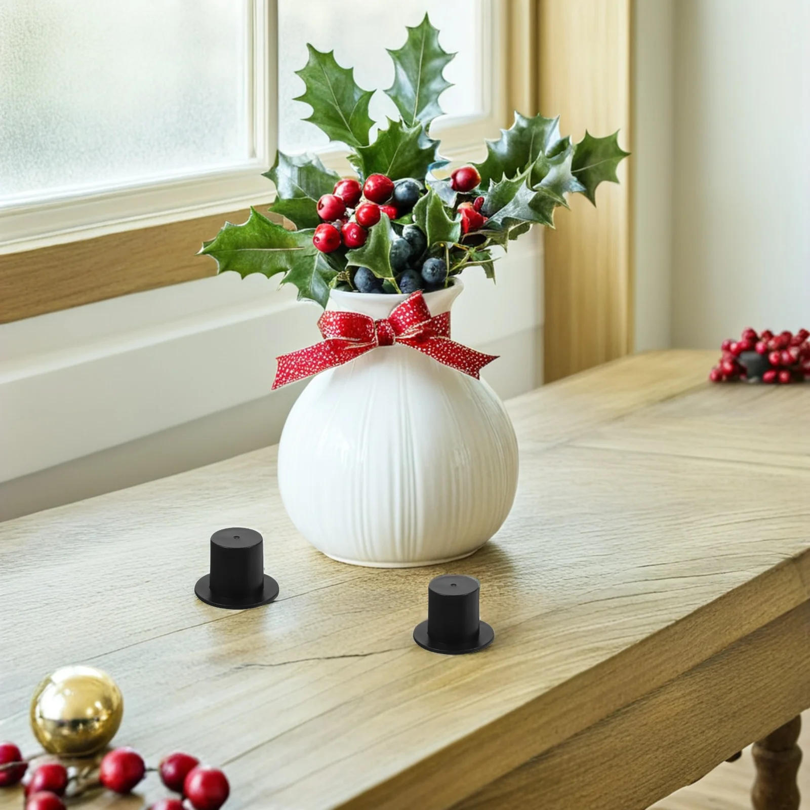 

100 Pcs Christmas Decorations Mini Top Hat Craft Party Supply Black Hats for