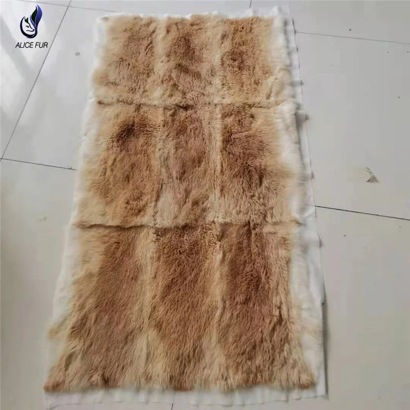 Coperte in vera pelliccia di coniglio naturale genuino in pelle morbida in tessuto per materasso abbigliamento decorazioni fatte a mano in materiale per cucire