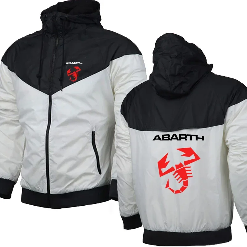 Sudaderas con capucha para hombre, chaqueta con estampado de logotipo de coche Abarth, hip hop, harajuku, informal, primavera y otoño