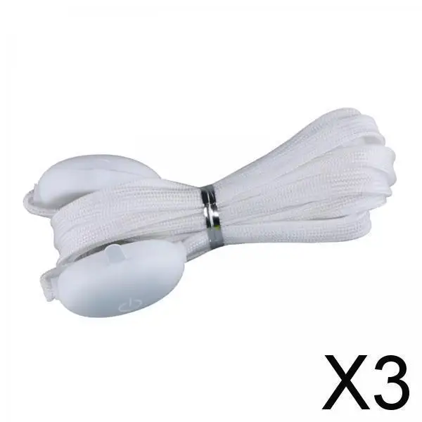 

3xLED светящиеся шнурки для обуви, мигающие шнурки для вечеринок, белые