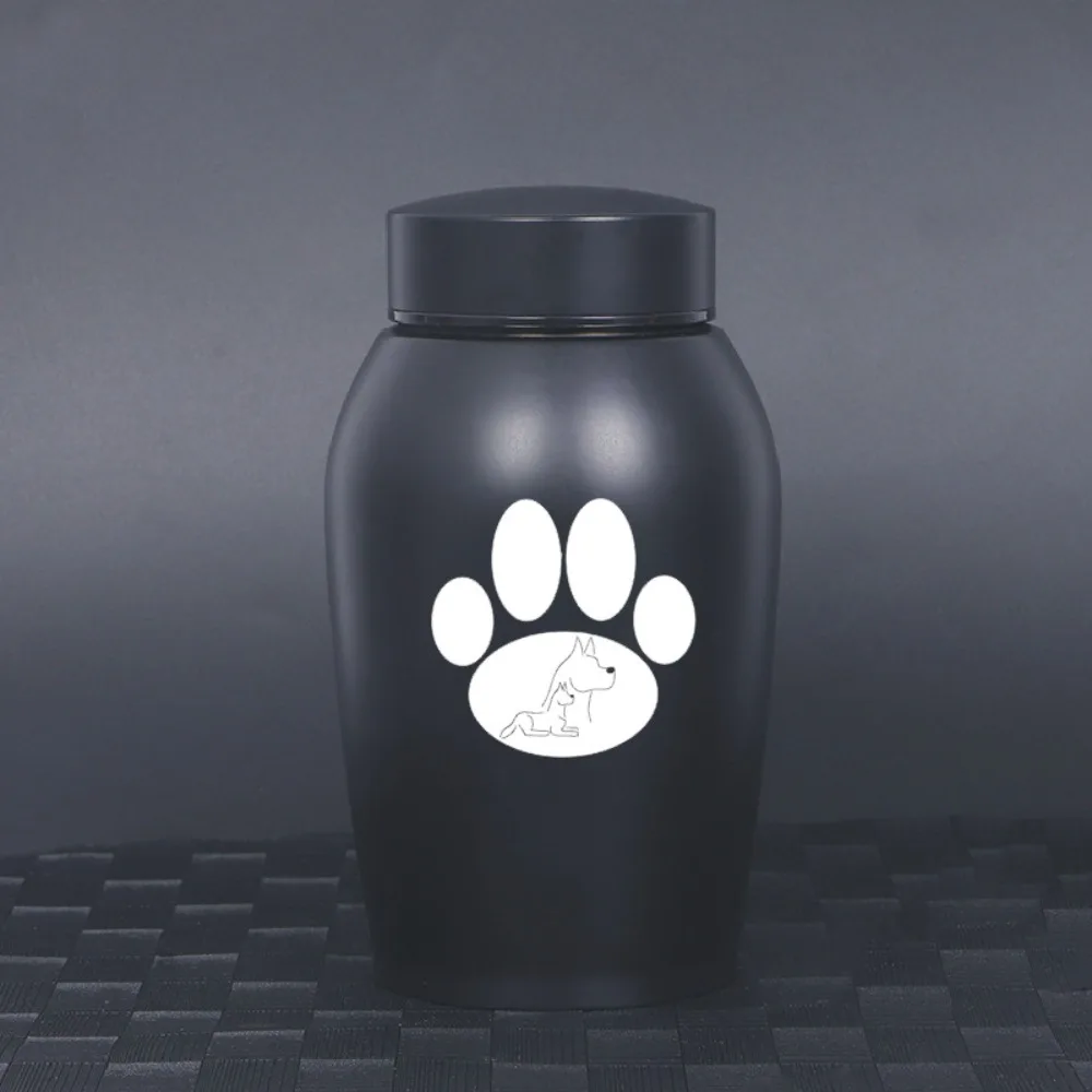 

Keepsake Urn Stainless Steel Pet Ashes Urn Portable Black Pet Cremation Urn Moisture-Proof Sealed Funeral Urn Funeral Supplies