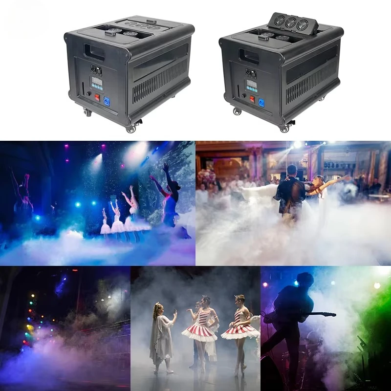 Stage Effect 110V 600W DMX Double Outlet Haze Fog Smoke Hazer Machine for Stage Wedding Party Show