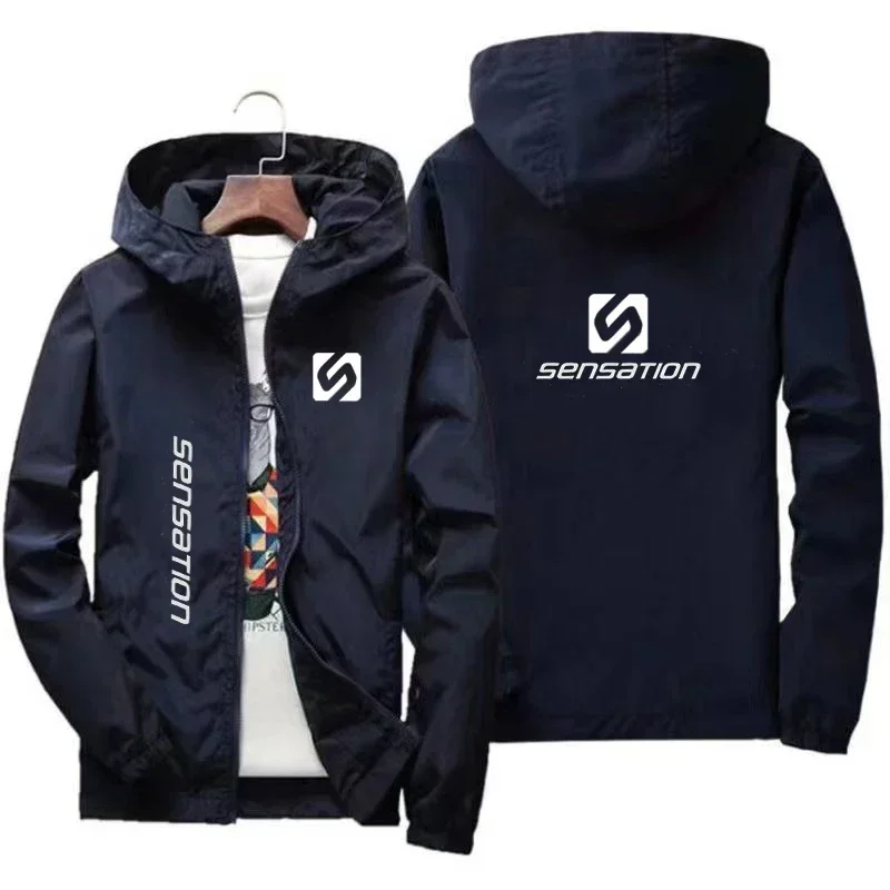 Spring 2026 New High-quality Men's Windproof Jacket, Spring and Autumn Hooded Mountain Bike Waterproof Jacket, Extra-large Men's