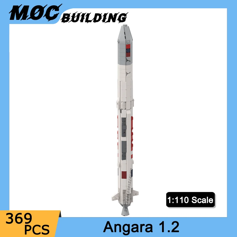 

MOC Space Series 1:110 Angara 1.2 Rocket Model Building Blocks DIY Assemble Bricks Launch Vehicle Carrier Aerospace Toys Gifts