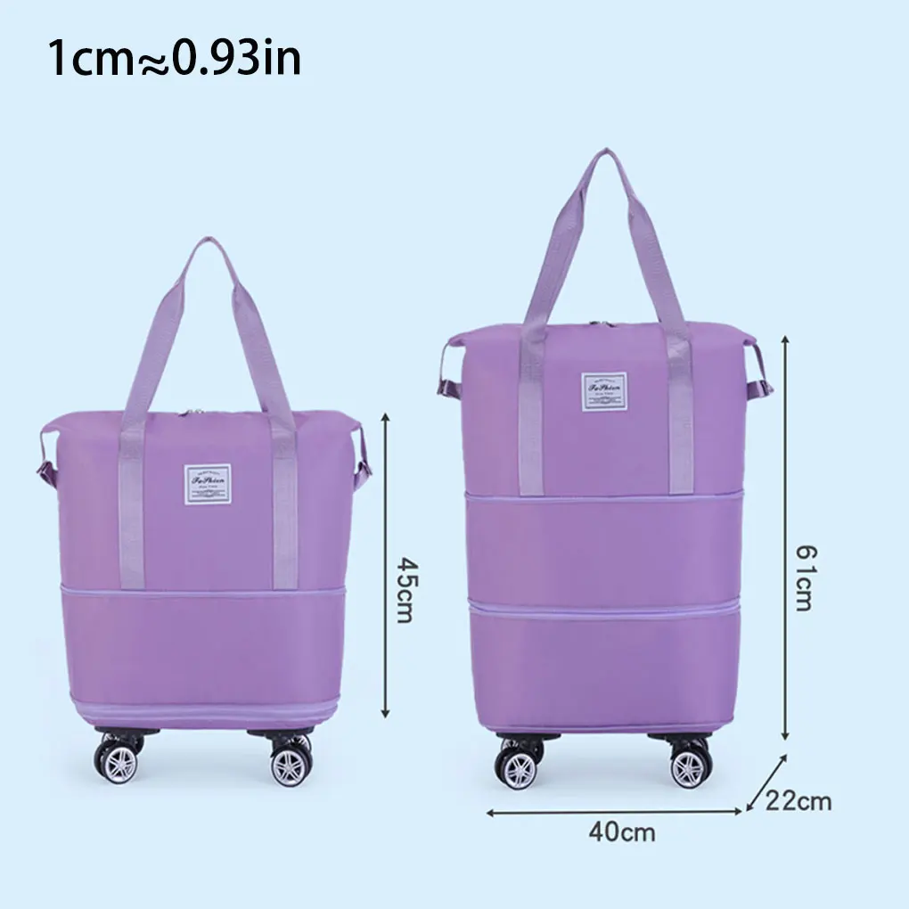 Trolley da viaggio borsa portabagagli con ruote puleggia impermeabile portatile pieghevole espandibile moda vestiti di grande capacità