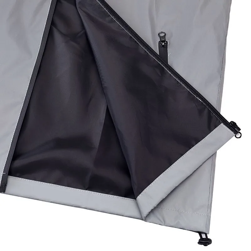 Reflective Sleeveless Hooded Vest Men Summer Running Cycling Safety High Visibility Hip Hop Streetwear Lightweight Sportswear