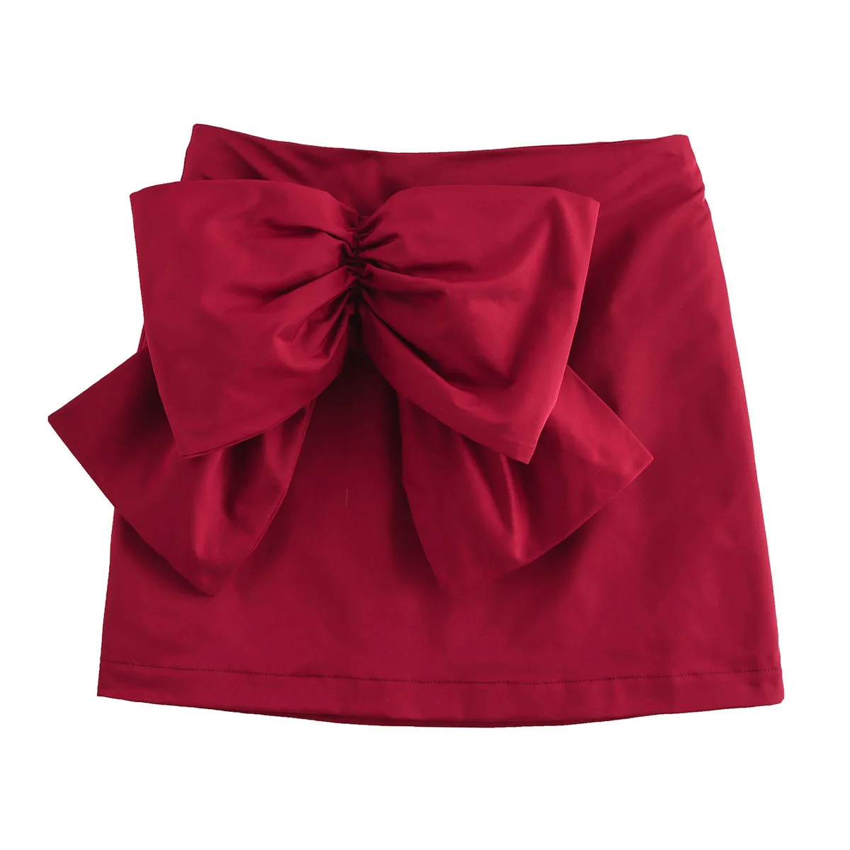 

Women's Fashion Skirt 2025 New Vintage Chic Red Bow A Line Mini Skirt Christmas Party Prom High Waisted Bachelorette Short Skirt