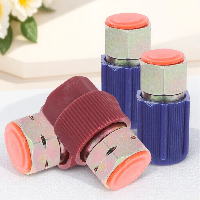 

4Pcs Car Adapter Quick Disconnect Retrofit High Low Side Charging Port R134a Adapter Conversion Fitting Recharge Kit