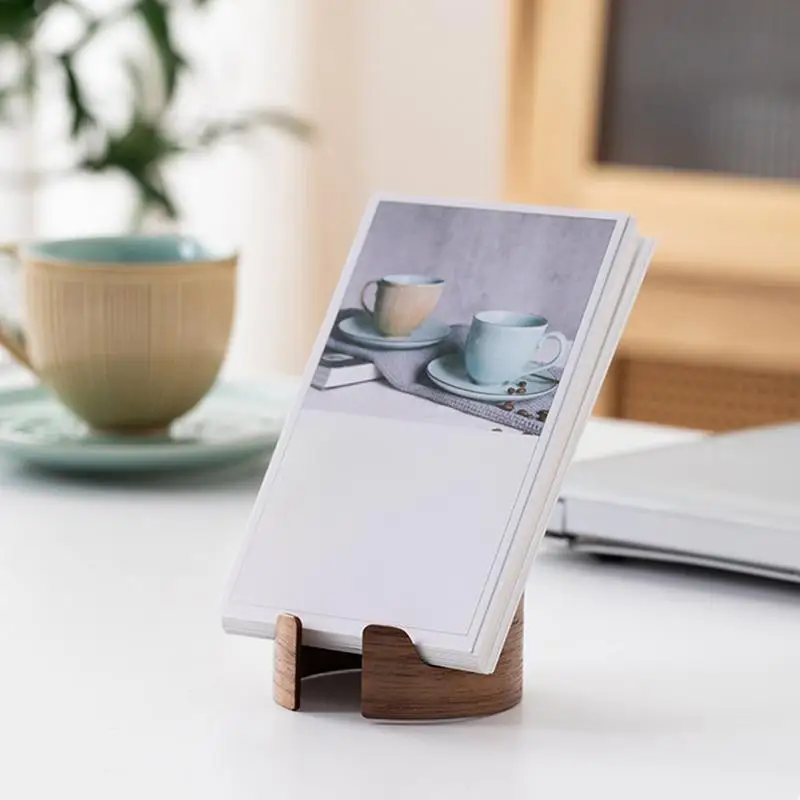 Настольный держатель для телефона в форме цилиндра, подставка для телефона, портативный деревянный дисплей для пластинок, украшения для гостиной для дома, школы