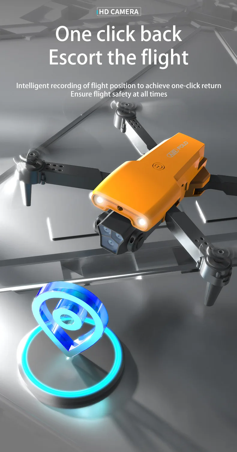 

V2 Трехкамерный дрон 4K Аэрофотосъемка Квадрокоптер высокой четкости интеллектуальный самолет с дистанционным управлением для предотвращения препятствий