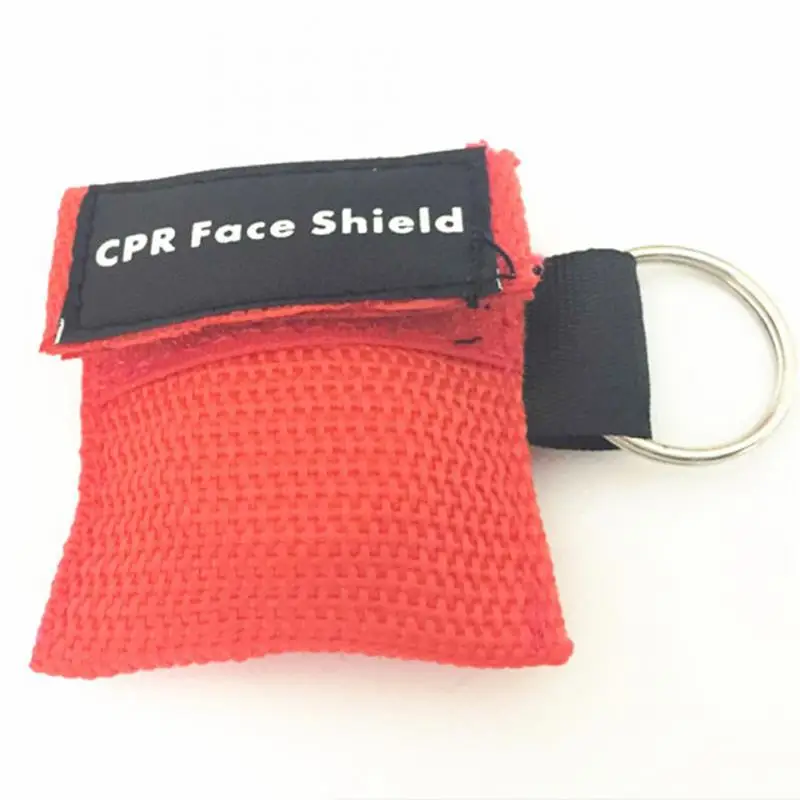 Keychain Breathing Mask One-way Valve First Aid Tools Emergency Mask Professional Translucent Rescue Health Care Tools Wholesale