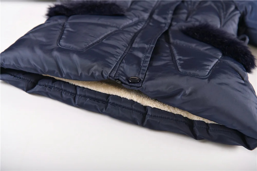 2024 New Winter Keep Warm Girls Jacket Waist Belt Design Detachable Hat Lining Plush Hooded Heavy Coat For Kids