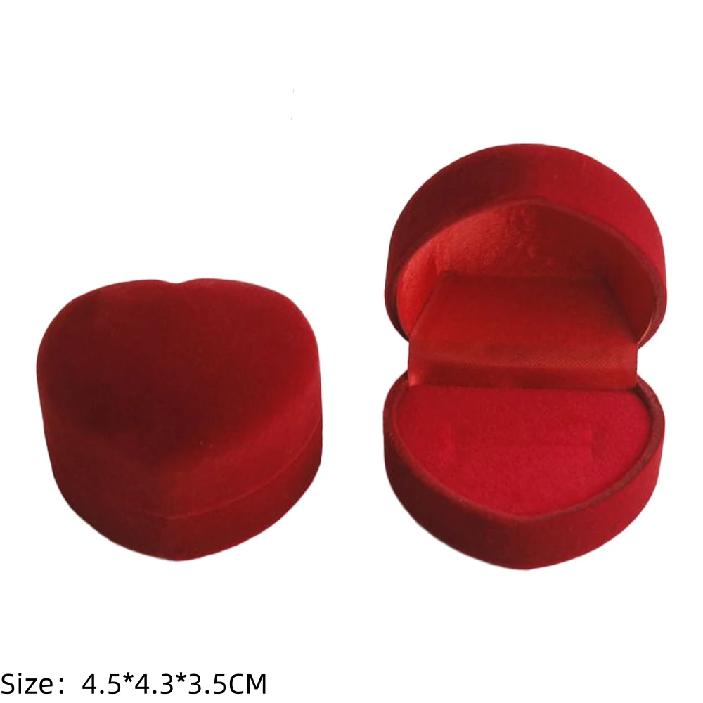 Platz Verlobung Samt Ohrring Ring Verpackung Box Schmuck Organizer Valentinstag Geschenk Fall Ring Display Lagerung Großhandel