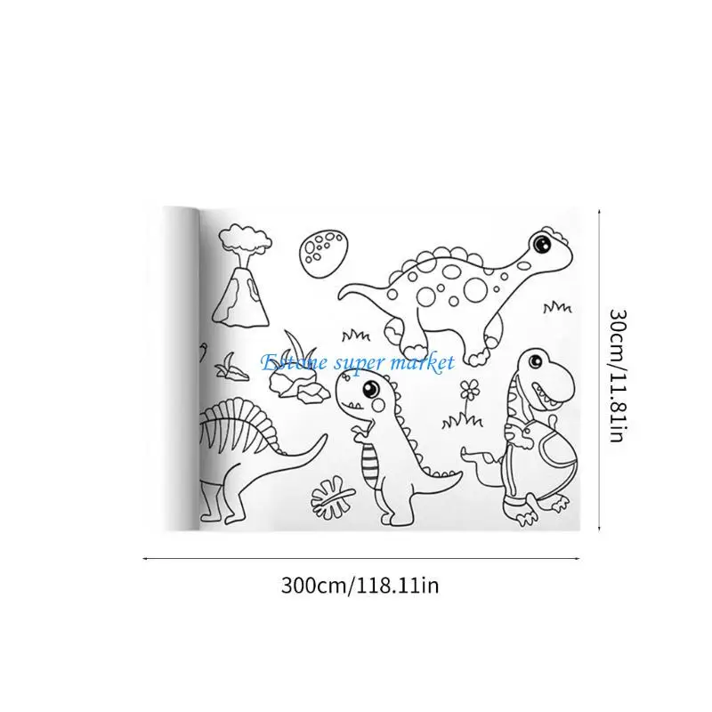 090B Coloring Paper Roll for Kids Imagination Kids' Coloring Paper Roll