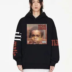 Rapper Nas Illmatic Album Cover Print Hoodies Men Women's Spring Fashion Long Sleeve Sweatshirts Oversized Hoodie Pullover Male