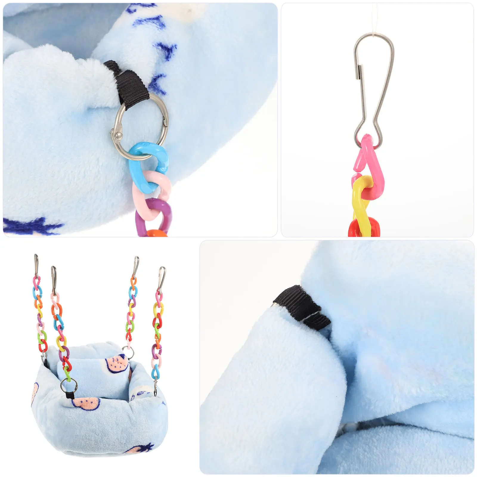 

Colorful Hamster Hammock Bed Cozy Hanging Nest For Small Pets Warm Sleeping Cage Accessory Guinea Pig Rat Ferret Chinchilla
