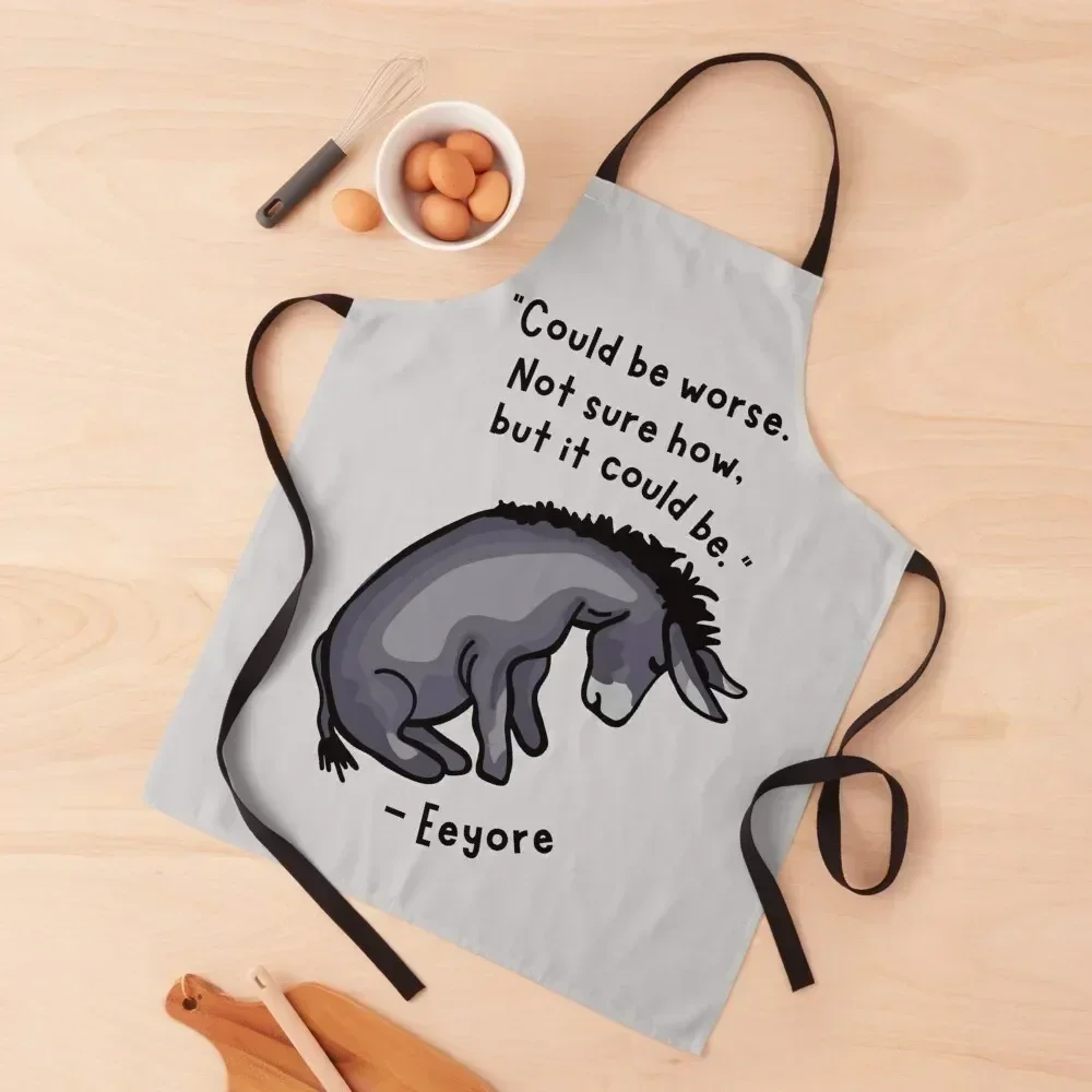 

Sad Eeyore Quote Apron women's kitchens Kitchenware For Kitchen Women Kitchen Utensils Apron