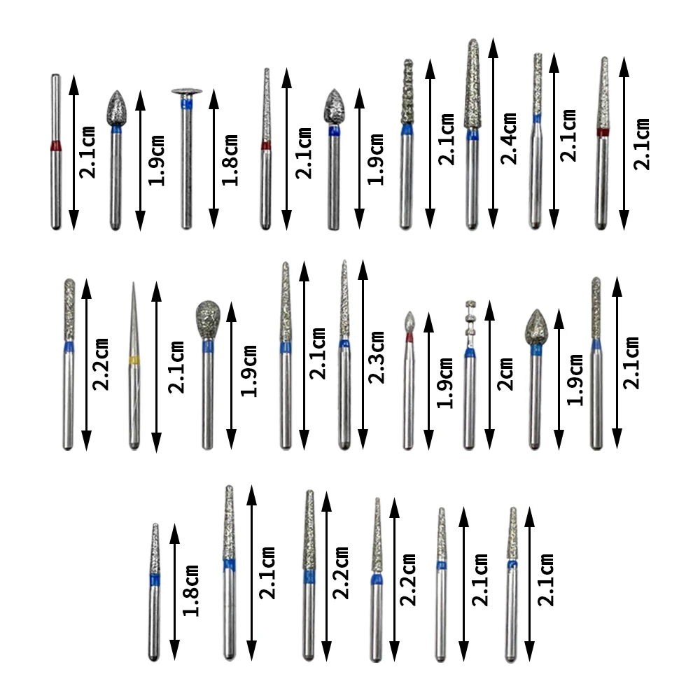 24-częściowy zestaw wierteł do polerowania z uchwytami do wierteł turbinowych o dużej i niskiej prędkości, pudełko do dezynfekcji narzędzie dentystyczne