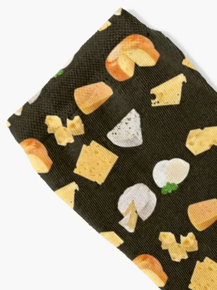 3D Cheese Variety- Mozarella, Swiss, Cheddar, Camembert, Emmental, Gouda Gorgonzola Socks hip hop fashionable Socks Men Women's