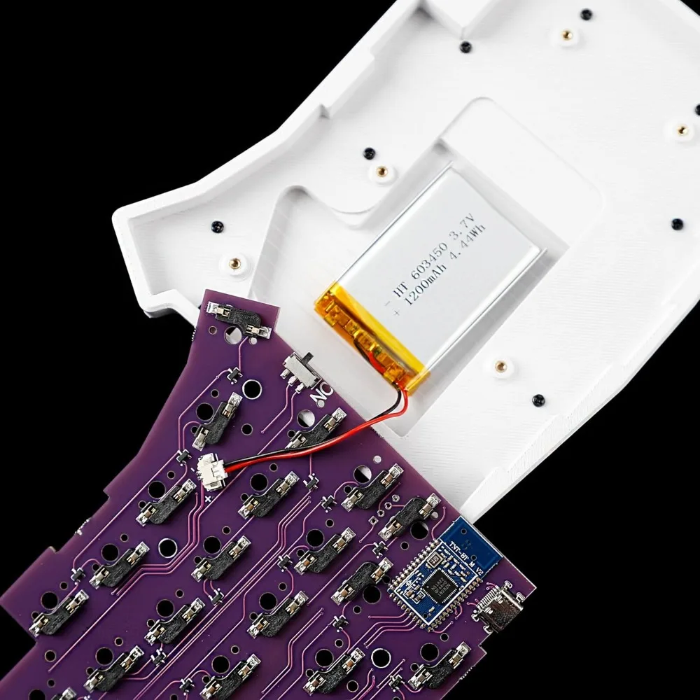 لوحة مفاتيح لاسلكية 2.4G Sofle سبليت مريحة Hotswap ثلاثية الأبعاد قارورة سوداء قابلة للبرمجة مجموعة لوحة مفاتيح الألعاب الصغيرة Mechanisch Toetsenbord