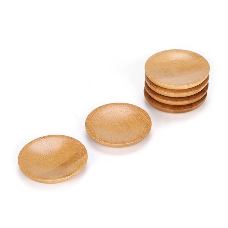 

6 Pack Round Tea Cups Mats Heat Insulation Mat for Drink Natural Bamboos Drop shipping