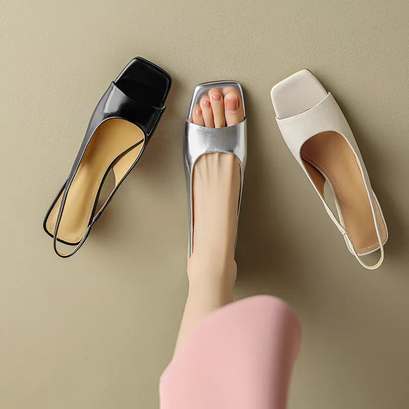 

2025 Fashion Women's Shoes Women's Sandals Summer Elegant Sandals Thin Heel Solid Women's High Heel Sandals Женская Обувь