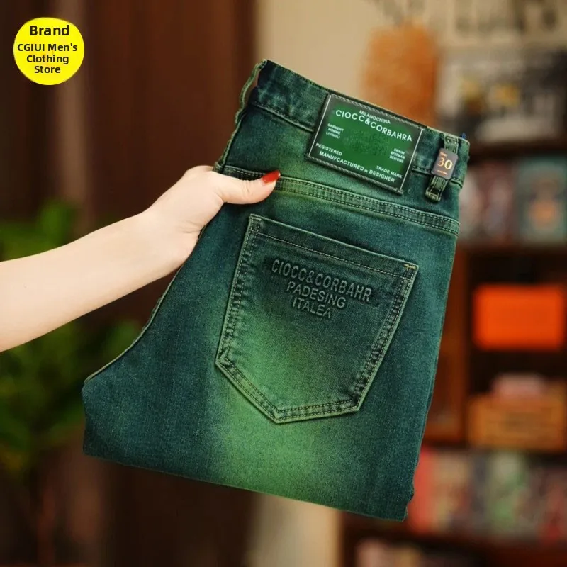 Jeans met rechte pijpen voor heren Outdoor American Retro Sle mid-taille Faion Urban Katoen Polyester Blend Slijtvast Lente Au...