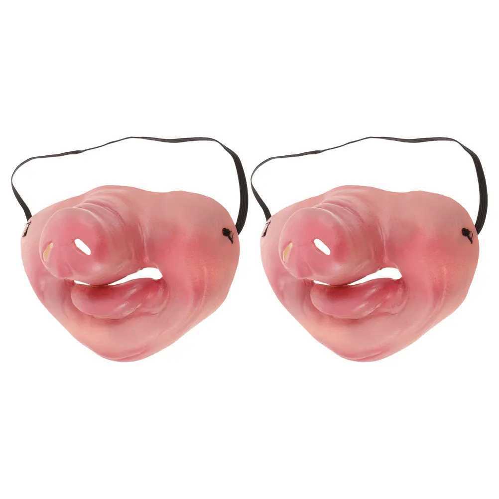 

2pcs Pig Nose Masks Half Face Animal Masks Realistic Latex Scary Horror Costume Props For Halloween Cosplay Masquerade Wedding