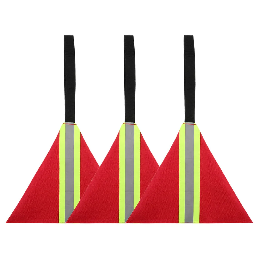 3 قطعة سلامة كاياك السفر عاكس سحب أعلام الأحمر تحذير أعلام القوارب سلامة العلم الملحقات لمقطورة قوارب الكاياك
