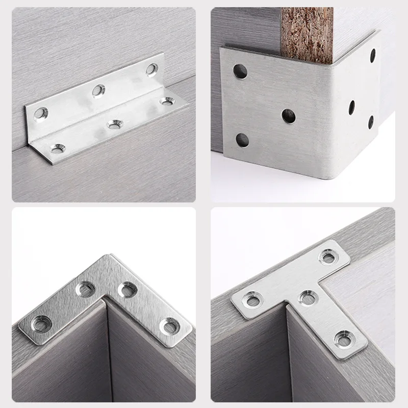 Stainless Steel 90 Degree L/T Flat Table and Chair Corner Plate Connecting Piece Fixing Bracket