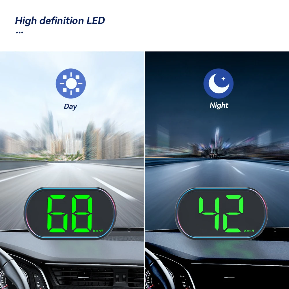 Car Digital Speedometer HUD Head Display GPS Speed Meter KMH MPH Dispaly for All Car Truck Plug and Play Auto Part Accessories