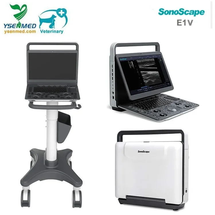 Sonoscape E1 ultrasound machine price veterinary equipment Pet portable black and white ultrasound trolly B/W animal ultrasound