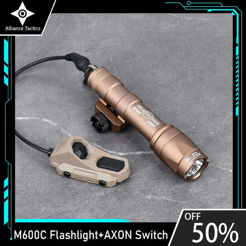 

Surefir M300 M600 Flashlight With AXON Dual Function Remote Pressure Switch Fit 20mm Rail Hunting Tactical Airsoft Light