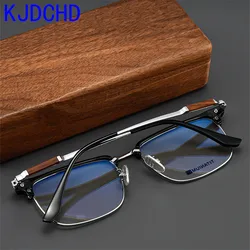 Titanium Eyeglass Frame For Men And Women's Fashionable Retro Square Glasses 2024 New Prescription Myopia Eyeglass Frame