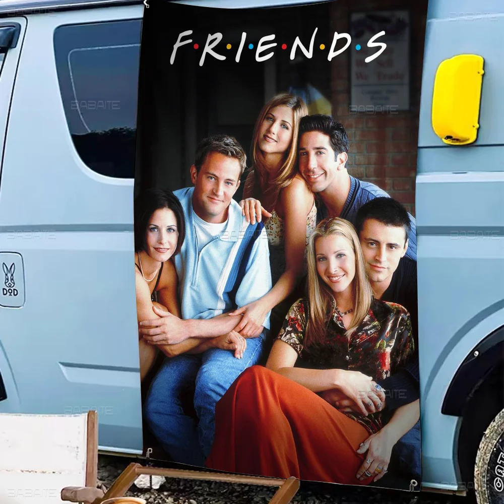 

Classic TV Show Series F-Friends Family Gatherings Outdoor Atmosphere Flags Camping Decorations Banners