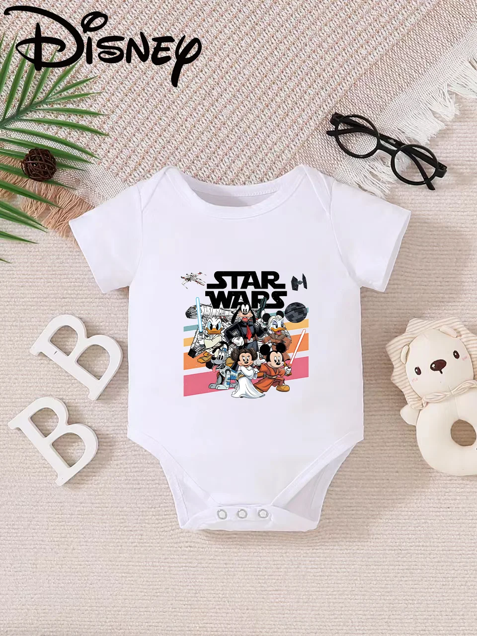 Licensed Potdemiel Star Wars Printed Baby Triangle Bodysuit Cute patterns, soft fabric, perfect choice for party outfits