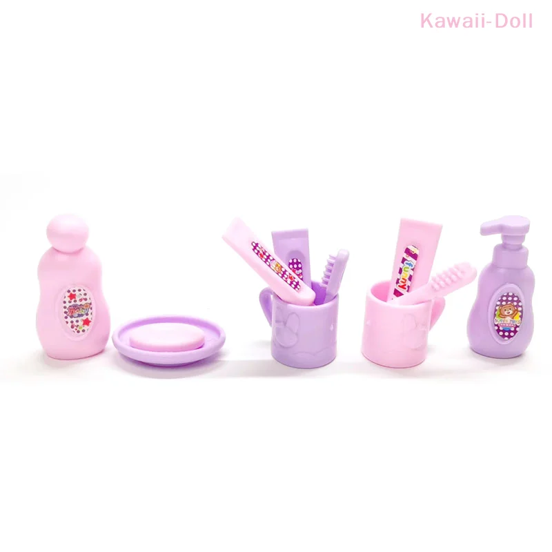 13 pçs 1:12 pasta de dente escova de dentes shampoo loção de chuveiro pente espelho sabão casa de bonecas em miniatura suprimentos de banheiro