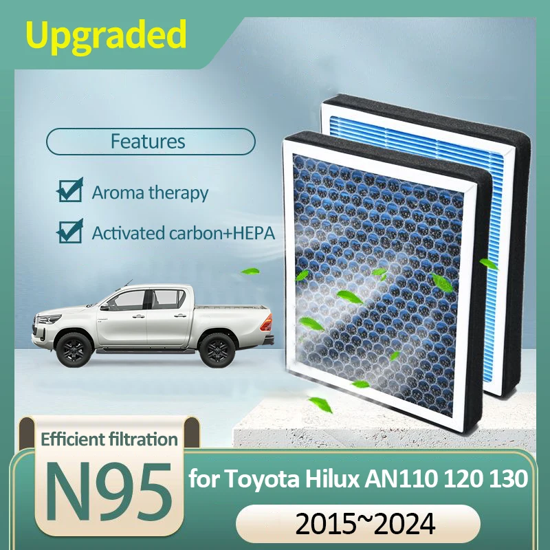 Activated Carbon Air Filter for Toyota Hilux AN110 AN120 AN130 MK8 TruckMasters OX 2015~2024 2021 2022 2023 Car Accessories Auto